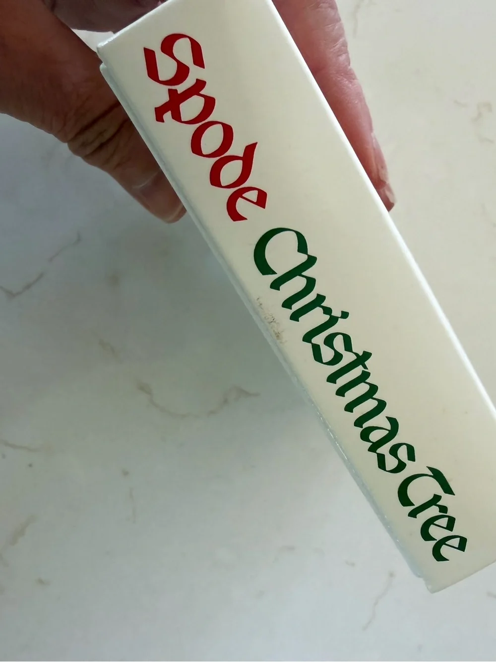 NIB Spode Star Porcelain Christmas Tree Ornament in Green and Red Accents